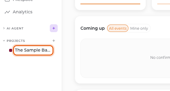 Open the project in the sidebar under “Projects”